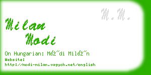 milan modi business card